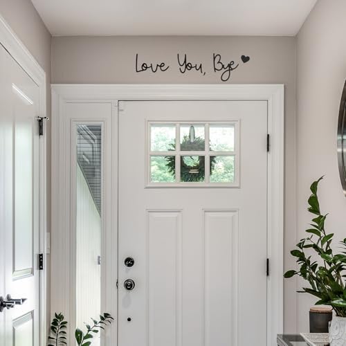 OYASUMI Love You Bye Wood Sign– Boho Farmhouse Above Door Wall Decor for Entryway, Hallway, or Living Room | Express Love & Warmth | Romantic Gift for Family, Lovers, or Valentine’s Day - Image 3