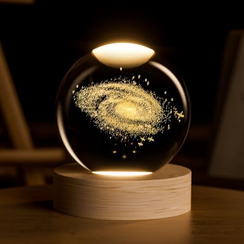 Galaxy Crystal Ball 2.4 inch Universe Gifts for Men Space Lovers by COQIRAUSEN