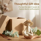 Meditation Mushroom Figurine Resin - Yoga Mushroom Statue for Desk Shelf Garden Decor, Cute Zen Mushroom Sculpture Figurine for Home Office Patio Decoration Gift - Image 6