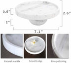 Marble Decorative Tray, 7" Round Marble Tray for Coffee Table - Image 2