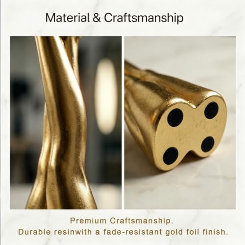 Gold Room Decor Crossed Legs Sculpture Resin Statue for Shelf - Image 6