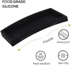 Silicone Bathroom Vanity Tray Dish Soap Holder Sink Organizer, Marble Black - Image 3