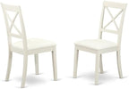 East West Furniture DLBO3-LWH-LC 3 Piece Modern Dining Table Set Contains a - Image 4