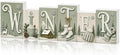 Winter Tabletop Decor, Sage Green Wooden Sign for Shelf, Mantel & Home by Unknown
