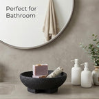 FESTGLOX Black Decorative Bowl, Large Fruit Bowl for Kitchen Counter - Image 6