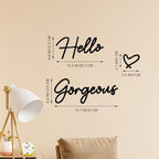 Metal Hello Gorgeous Wall Art Modern Farmhouse Wall Decor Signs - Image 3