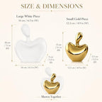 XMGZQ Hugging Couple Statue Ceramic Lover Figurine Home Decor is a Romantic Gift for Her on Wedding Anniversary and Valentines, TV Stand Decoration Knick Knacks for Shelves (White Gold, 7in) - Image 2