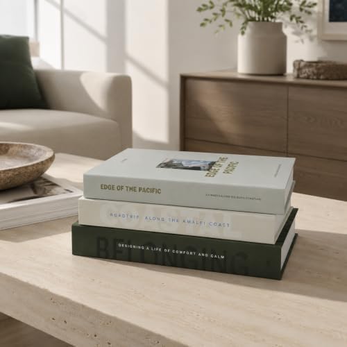 3 PCS Faux Decorative Books for Home Decor-Coffee Table Books Decor-Aesthetic Fake/Faux Books (Designing Edge Coastal) - Image 2