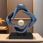 Modern Home Decor Abstract Decorative Sculpture Decorations for Living Room Dining Room Office, Resin Art Statues Coffee Table Bookshelf Decor Accents (Blue) - Image 4
