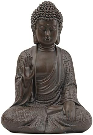 Leekung Buddha Statue for Home Decor,Buddah Statute Zen Decoration,Meditation Buddha Decor Brown 7 inch by Leekung