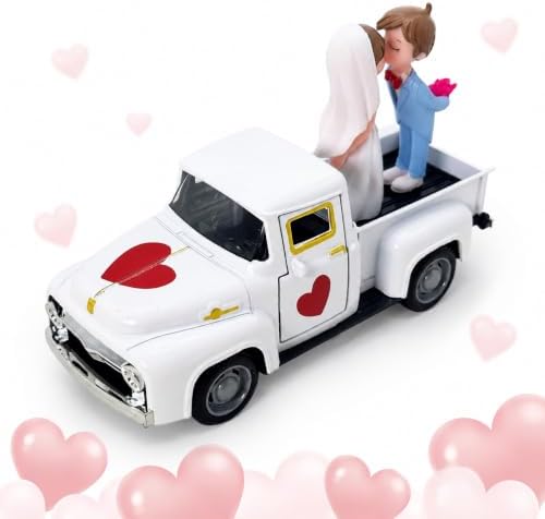 Engagement Gifts for Couples, Bride and Groom Metal Wedding Truck Decor by YIPRONS
