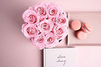JUSTOYOU 10 PCS Artificial Roses Flowers for Valentine's Day, Realistic Blossom Roses, Real Touch Silk Rose, Single Fake Flower Long Stem Bouquets for Home Wedding Party Decoration (10Pcs, Pink) - Image 5