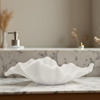 Off-white Small Decorative Bowl for Home - 9.8” Shell Purse Bowl - Image 7