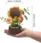 Plush Sunflower Rose Bouquet, Stuffed Flower Toy with Bendable Stems, Decorative Flower Gift for Graduation, Valentine's Day, Wedding, Christmas (dasiy) - Image 3