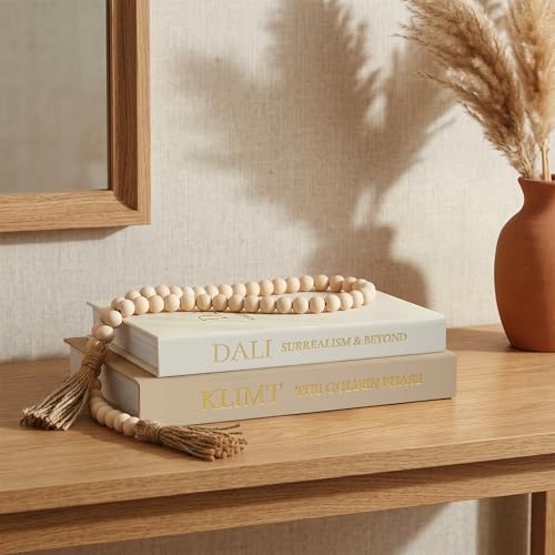 Linen Decorative Book Storage Boxes - Set of 2 Faux Books for Coffee Table Decor, Neutral Fake Book Props for Hiding TV Remotes & Entryway Styling (Khaki & Off-White) - Image 4
