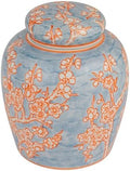 Creative Co-Op Decorative Ceramic Ginger Jar with Lid, Blue by Unknown