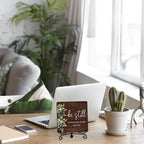Inspirational Christian Desk Decor, Be Still And Know That I Am God Rutsic Sign, Desk Decorations For Office Home Living Room Bathroom, Eucalyptus Shelf Decor, Wooden Plaque With Stand (05) - Image 5