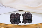 QINJIEJIE Red Cat Crystal Statue Healing Crystal Cat Gifts Gemstones Decor - Image 2