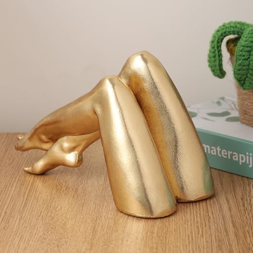Golden Legs Sculpture Resin Statues Home Decor (Bowed Leg) - Image 3