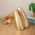 Golden Legs Sculpture Resin Statues Home Decor (Bowed Leg) - Image 3