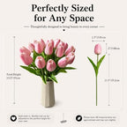 Mandy's 20pcs Artificial Peach Pink Tulips - Image 3