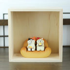 Mevodeata 2Pcs Cute Mini Cat Figurine with Bread Sofa - Image 5