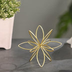 4.25" Gold Sphere Decor, Metal Handmade Floral Decorative Sculpture, Abstract Tabletop Decorative Ball for Home Metal Sphere Decor - Image 3