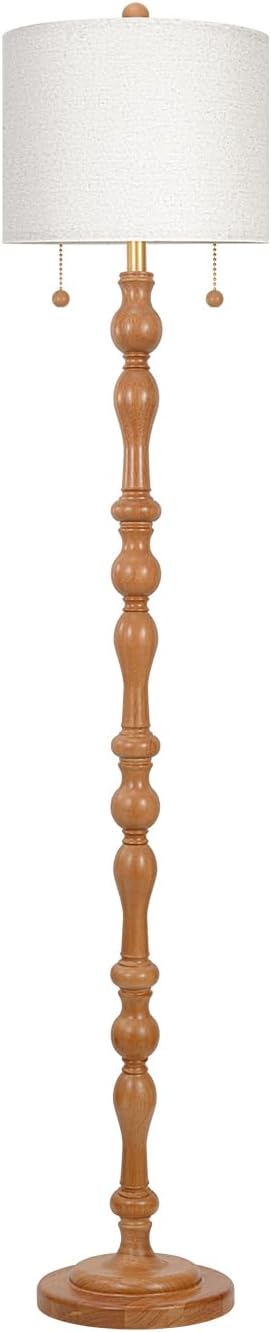 65.5" Natural Real Wood Floor Lamp - Image 7