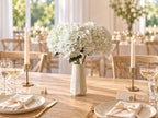Mandy's 3 Stems Artificial Cream Hydrangea Flowers - Image 5
