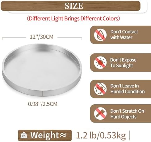Hanobe Round Decorative Tray for Coffee Table Decor, Modern Matte Finish - Image 5