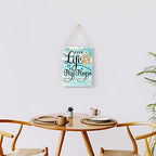 Rustic Live Life in Flip Flops Wood Hanging Sign, Farmhouse Quality Artwork Decor, Summer Wooden Plaque Sign Wall Art, Home Beach House Pool Decoration (8 x 10 Inches) (JTMP080) - Image 4