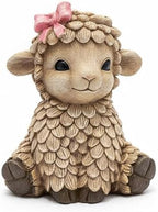 Rustic Baby Lamb Figurine for Home Décor – Cute Farmhouse Animal Ornament for Nursery or Shelf – Handcrafted Resin Sheep Statue Gift for Baby Shower, Easter, or Mother’s Day – Bo The Lamb by Unknown