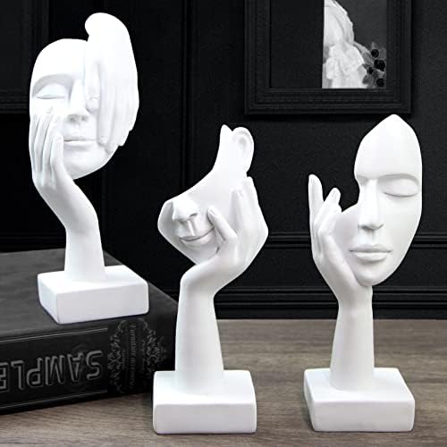 3 Pcs Thinker Statue,Modern Home Sculptures,Collectible Figurines by Unknown