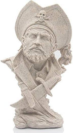 H&W Sandstone Pirate Figurine, Buccaneer Francis Drake Statue Decoration by HW