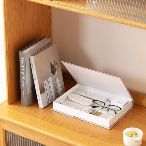 Aesthetic Decorative Books,Set of 3 Fake Books Storage Boxes(Beige) - Image 5