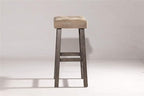 Hillsdale Furniture Saddle Backless, Rustic Gray Bar Stool - Image 5