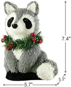 naturevibe 7.5 Inch Sisal Raccoon Figurine for Rustic Christmas Decorations - Image 2