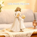 Mother and Son Figurine, Mom and Boy Resin Gift, Family Sculpture - Image 5