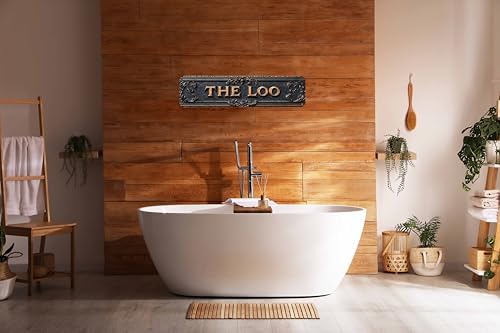 Vintage Tin The Loo Sign Retro Metal Sign for bathroom Decoration - bathroom Funny Wall Art Plaque 4x16 Inch - Image 5