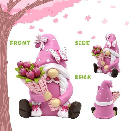 Pink Gnomes Decorations for Home Office Pink Outdoor Decor Gifts - Image 3