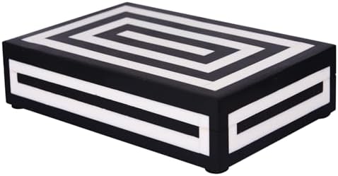 Handicrafts Home Decorative Storage Box 10x6 – Remote Organizer Box with Lid, Modern Decorative Keepsake Box, Boho Shelf Décor, Memory Box for Photos or Letters, Decorative Box for Table Décor by HandicraftsHome
