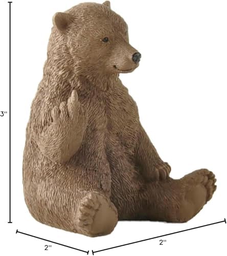 Brown Bear Middle Finger Figurine, Hilarious Funny Resin Bear Statue - Image 3