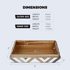 Handicrafts Home Small Jewelry Trinket Wood Box with Lid,5x7x1.5 In - Image 5