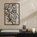 CHENGU 3 Pieces Metal Minimalist Abstract Woman Wall Art Line Drawing Wall Art Decor Single Line Female Home Hanging for Kitchen Bathroom Living Room - Image 4