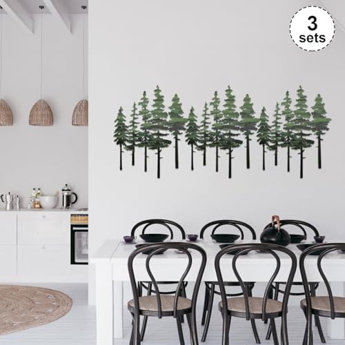 ESTART Metal Pine Tree Wall Art, Metal Tree Wall Decor - Image 3