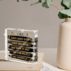 "It's Okay..." Motivational Decor, Black and Gold 4 Inch Acrylic Tabletop Sign, Inspirational Desk Accessories for Workplace Wellness, Motivational Quote for Therapy Office and Home Desk - Image 4