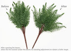CATTREE Artificial Boston Fern Plants, Fake Ferns Shrubs Plastic Faux Greenery Bushes for Indoor Outdoor Decor Home Kitchen Table Vase Garden Verandah Porch Planter Filler Plant DIY Decorations 4 Pack - Image 4