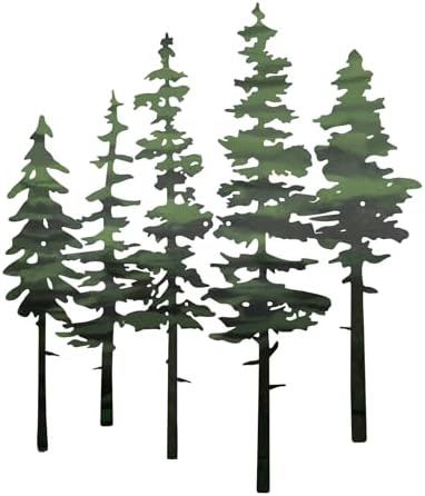 ESTART Metal Pine Tree Wall Art, Metal Tree Wall Decor by ESTART