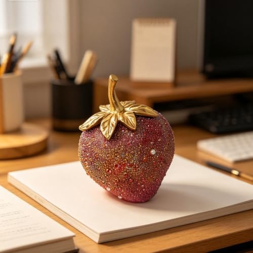 Colorful Fruit Figurine Resin Strawberry Statue Home Kitchen Decor - Image 3