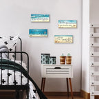 4 Pieces Beach Wall Decor Ocean Bathroom Decor With Bible Verses Wooden Christian Farmhouse Sign for Home Religious Prayer Wall Art for Living Room Office Bedroom Bathroom(Beach,10x4") - Image 7